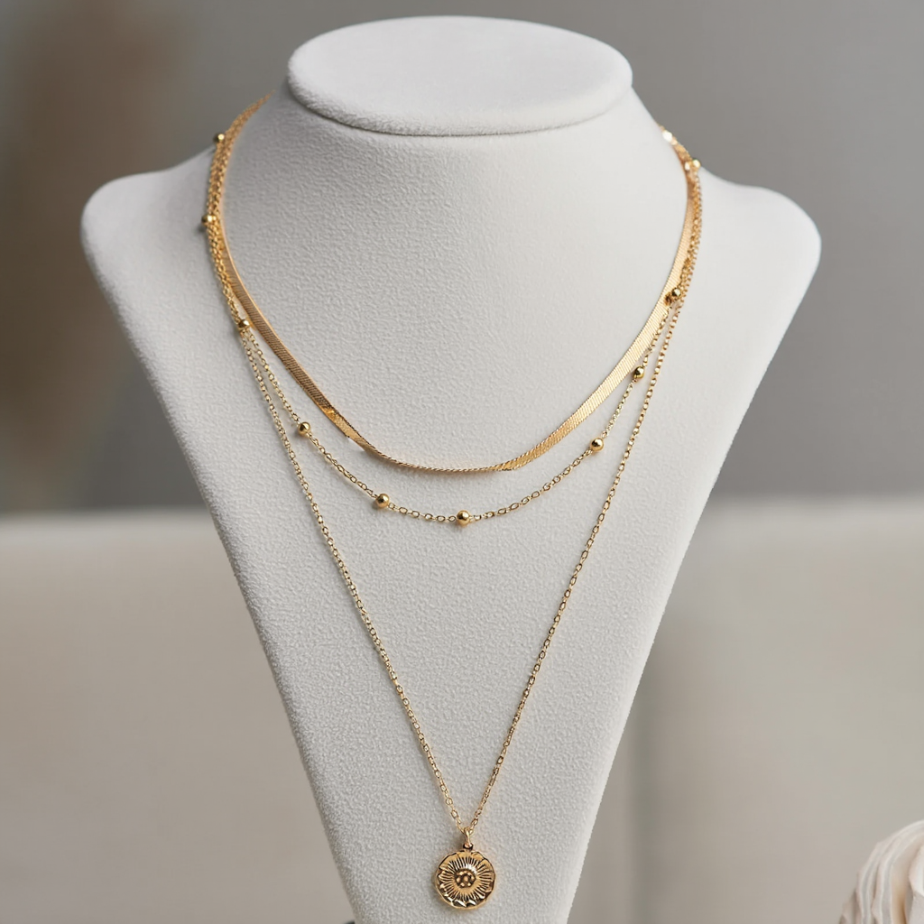 Colar feminino Prata 925 e folheado a ouro - Andrômeda