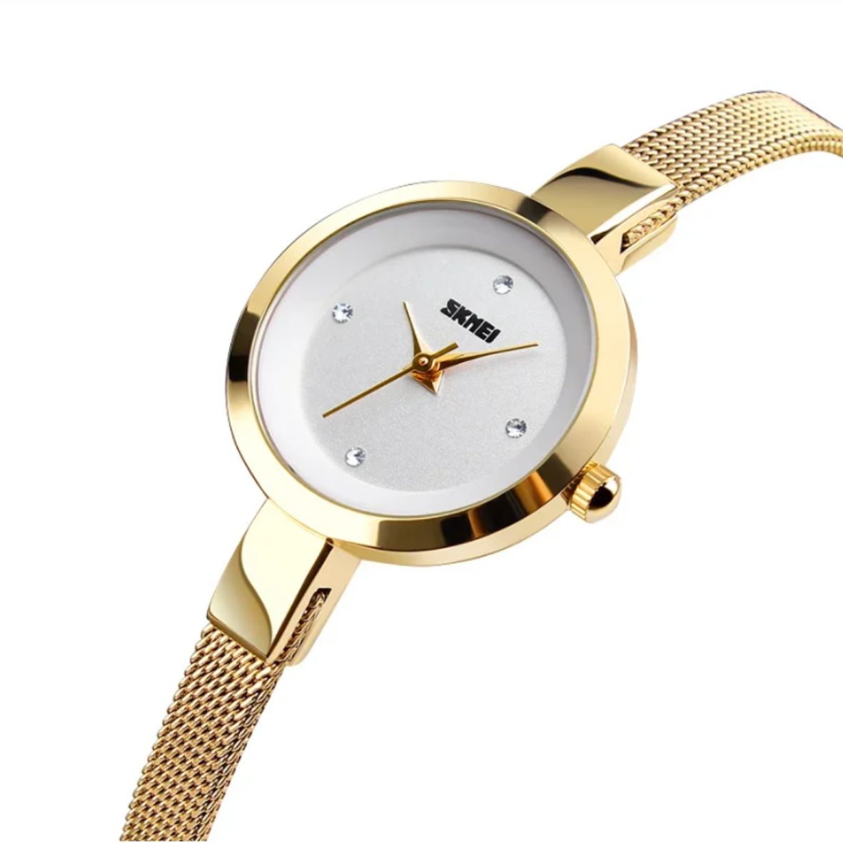 Relógio de pulso feminino elegante quartz