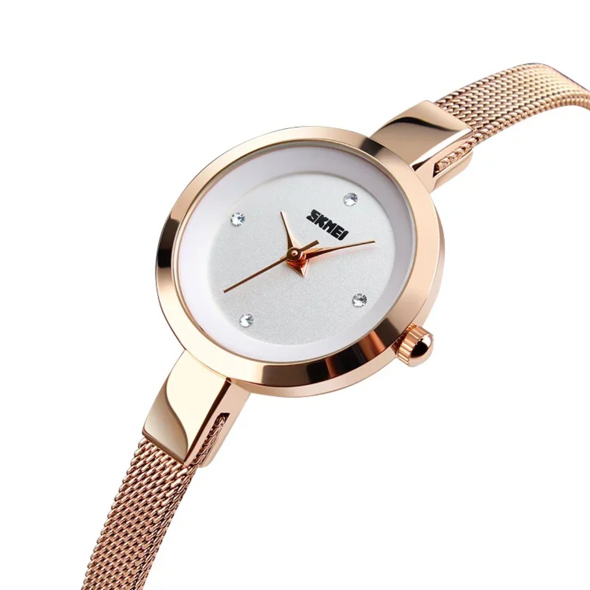 Relógio de pulso feminino elegante quartz