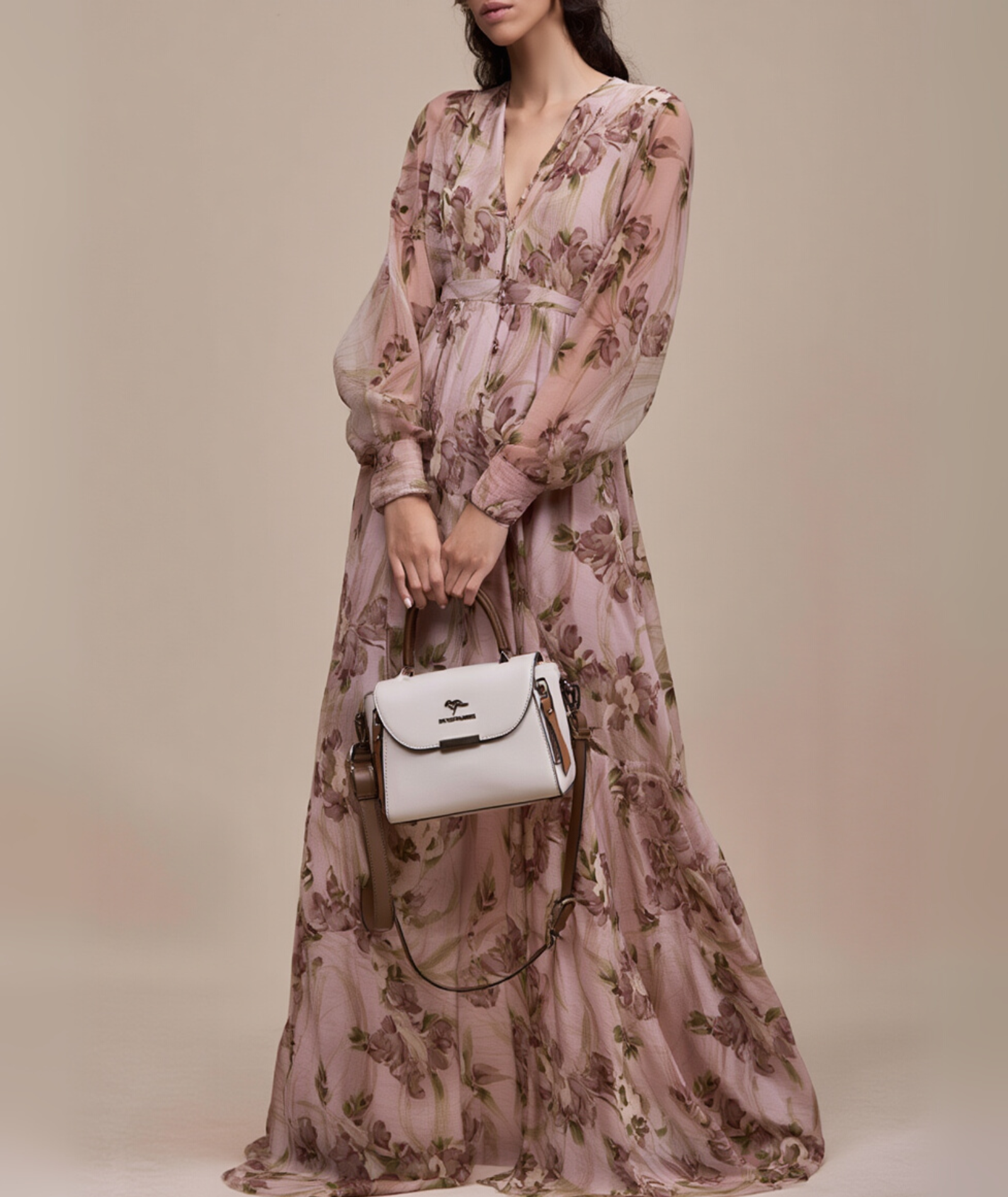 Bolsa feminina de couro genuíno elegante - Theá