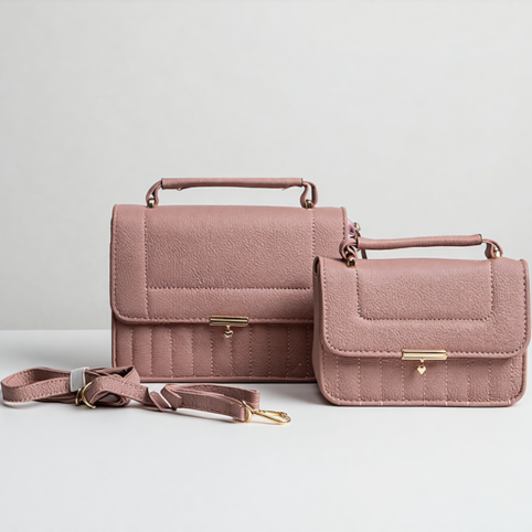 Kit com 2 bolsas de couro com alça adicional - Essencial