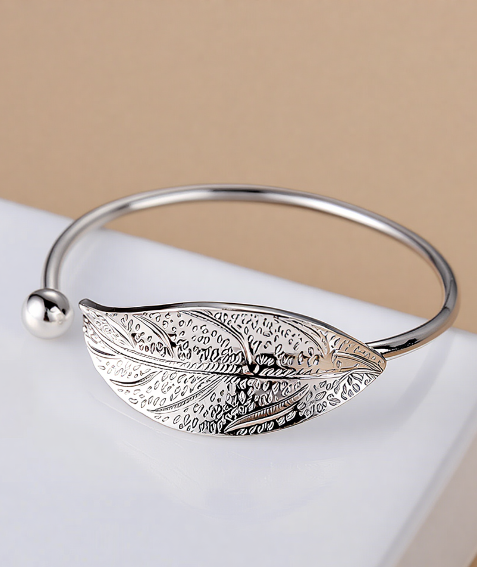 Bracelete feminino em prata 925 - Feuille