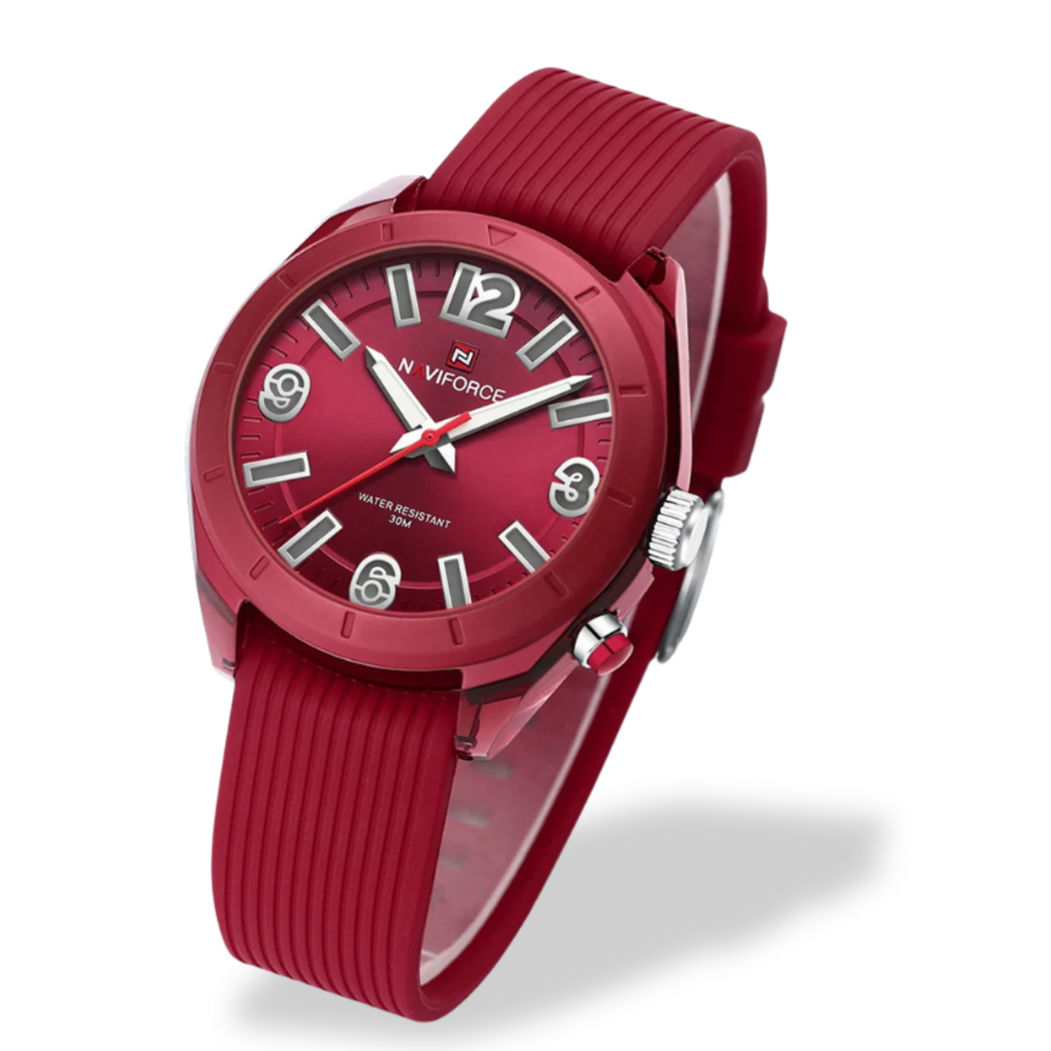 Relógio feminino quartzo silicone a prova d'agua