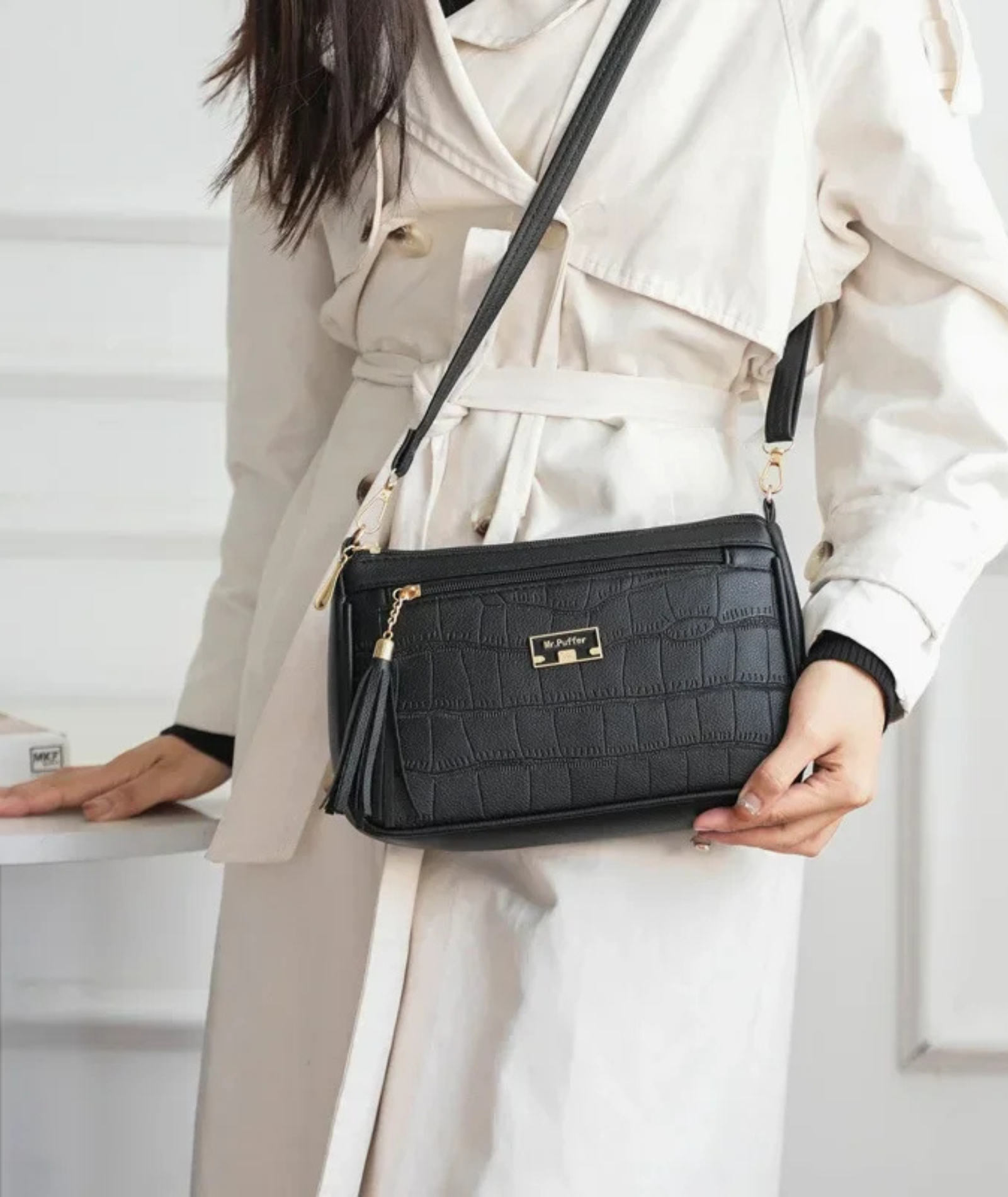 Bolsa feminina de couro ecológico - Gaia