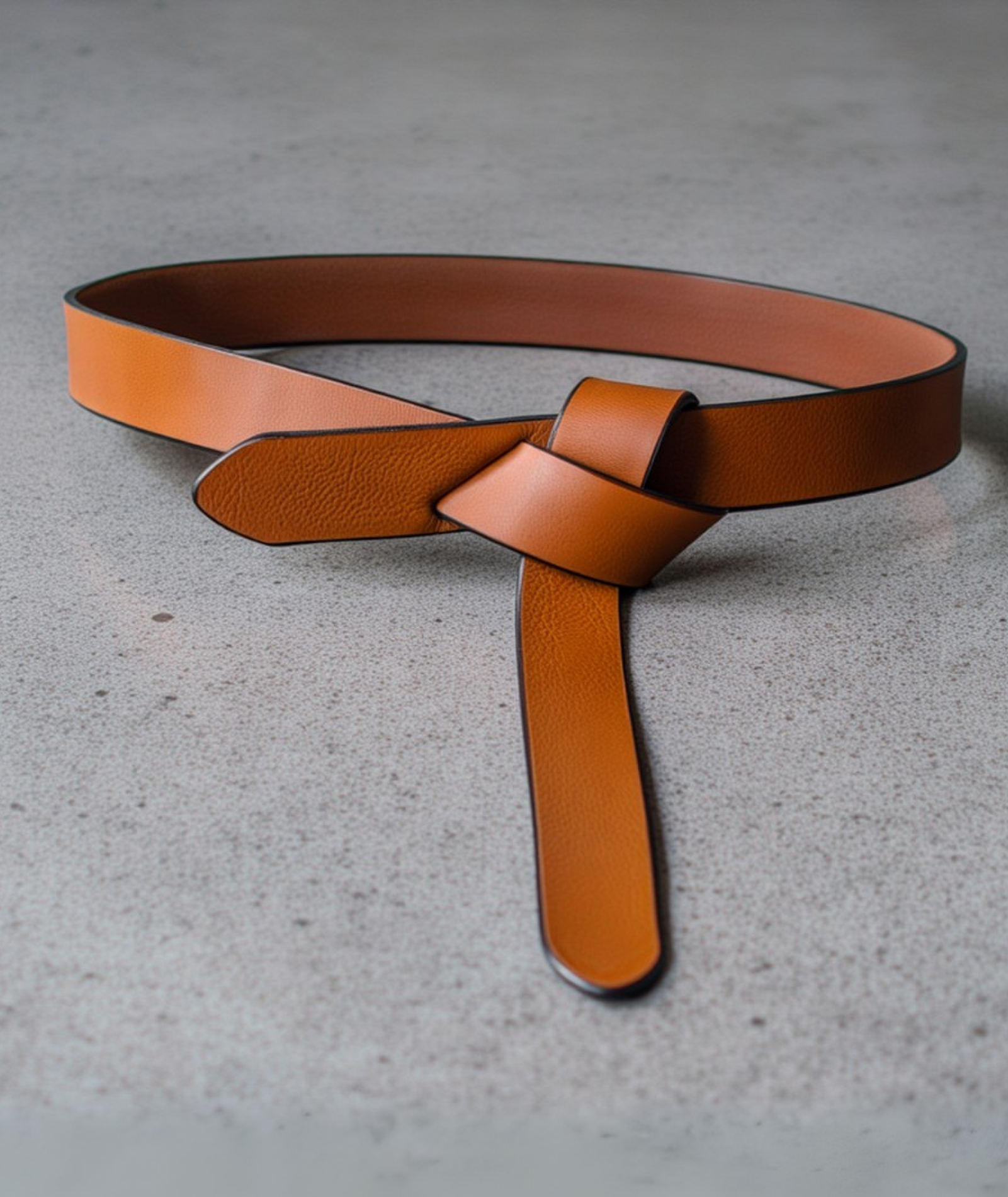 Cinto de couro feminino - Gravata