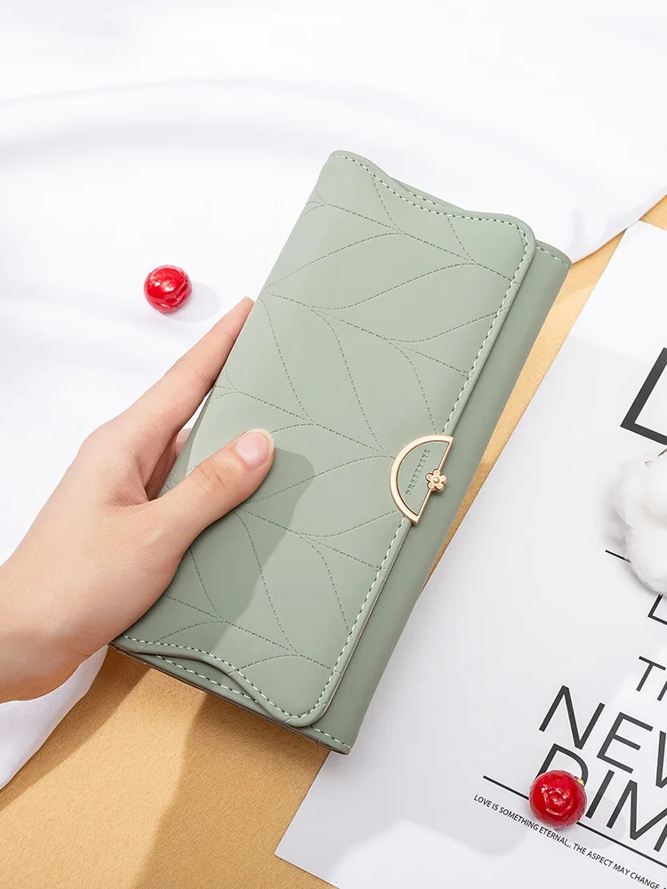 Carteira feminina longa de couro ecológico - Lady