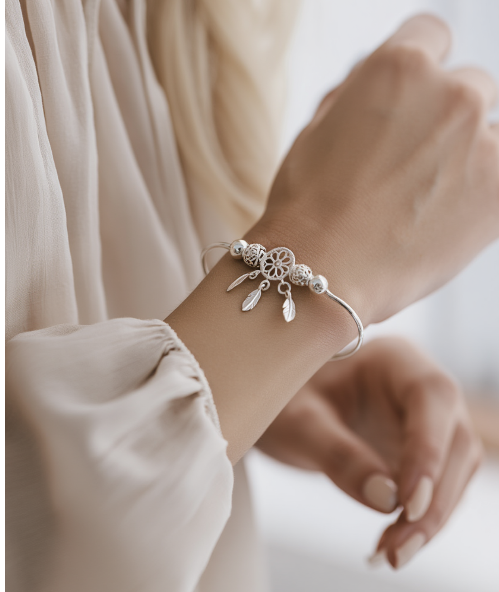 Pulseira feminina de prata 925 esterlina - Pacha