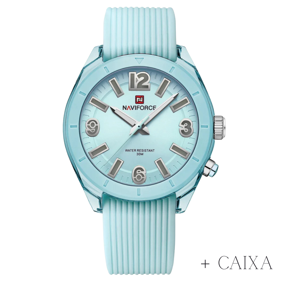 Relógio feminino quartzo silicone a prova d'agua