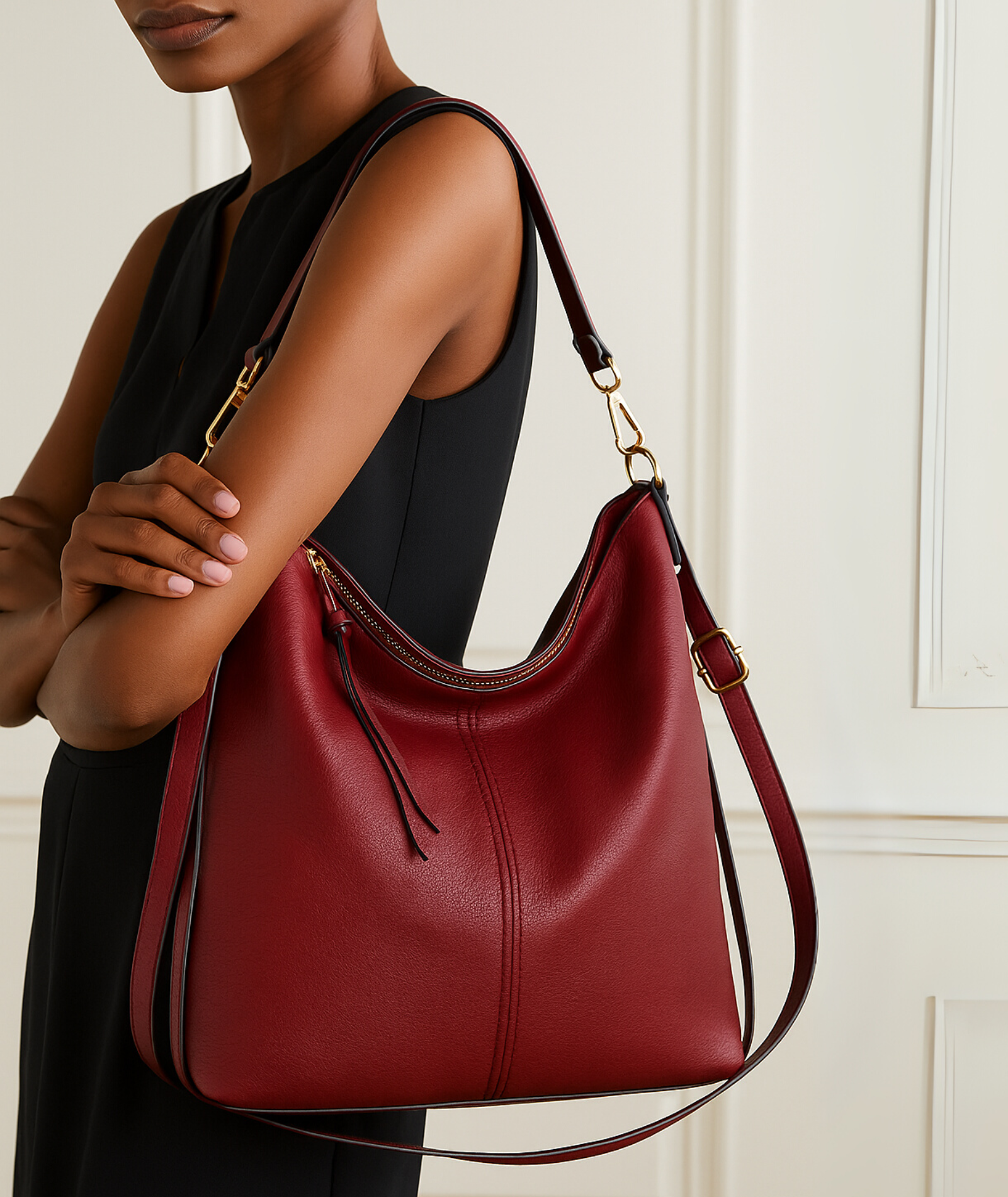 Bolsa feminina grande de couro - Thalia