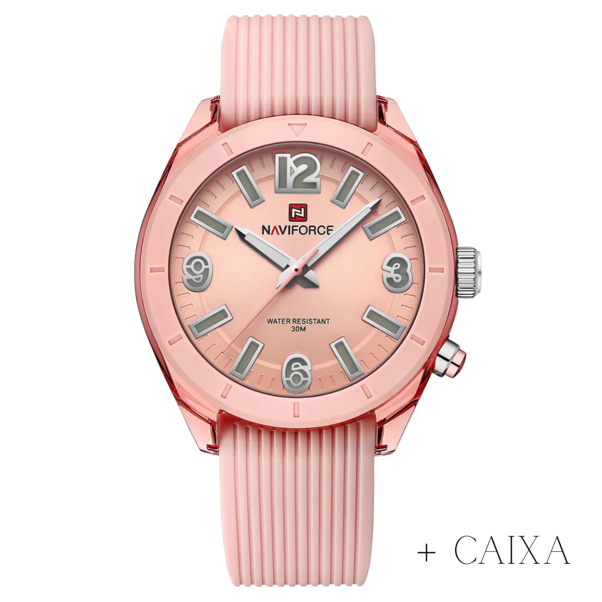 Relógio feminino quartzo silicone a prova d'agua