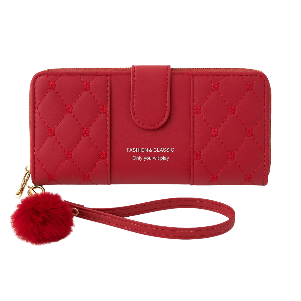 Carteira longa feminina couro ecológico - Délicat