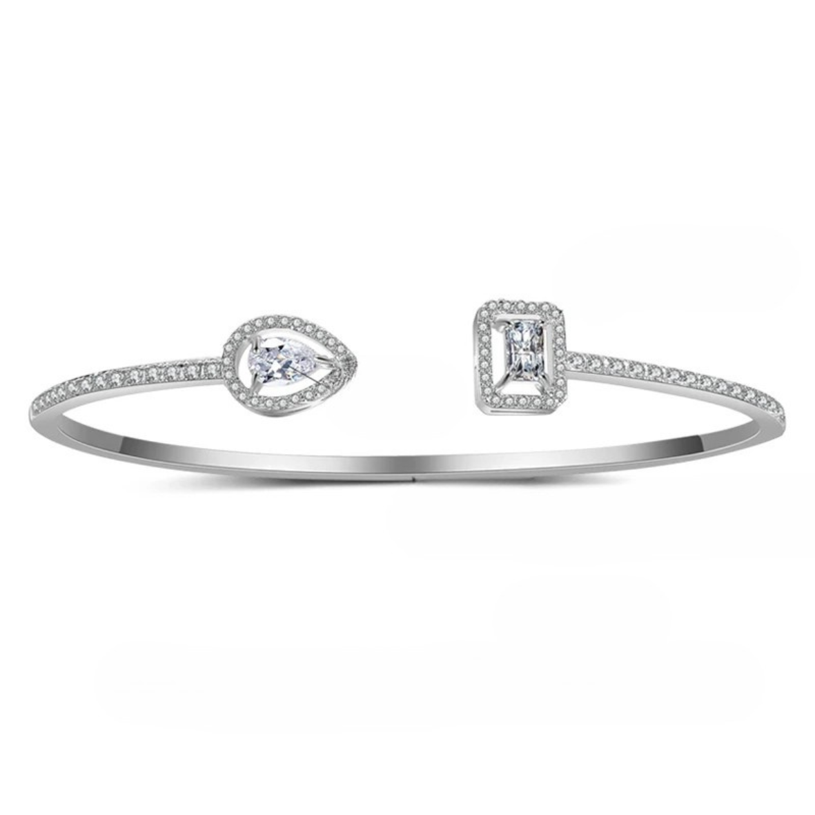 Bracelete feminino folheado com pedras de zircônia - Golden Shine