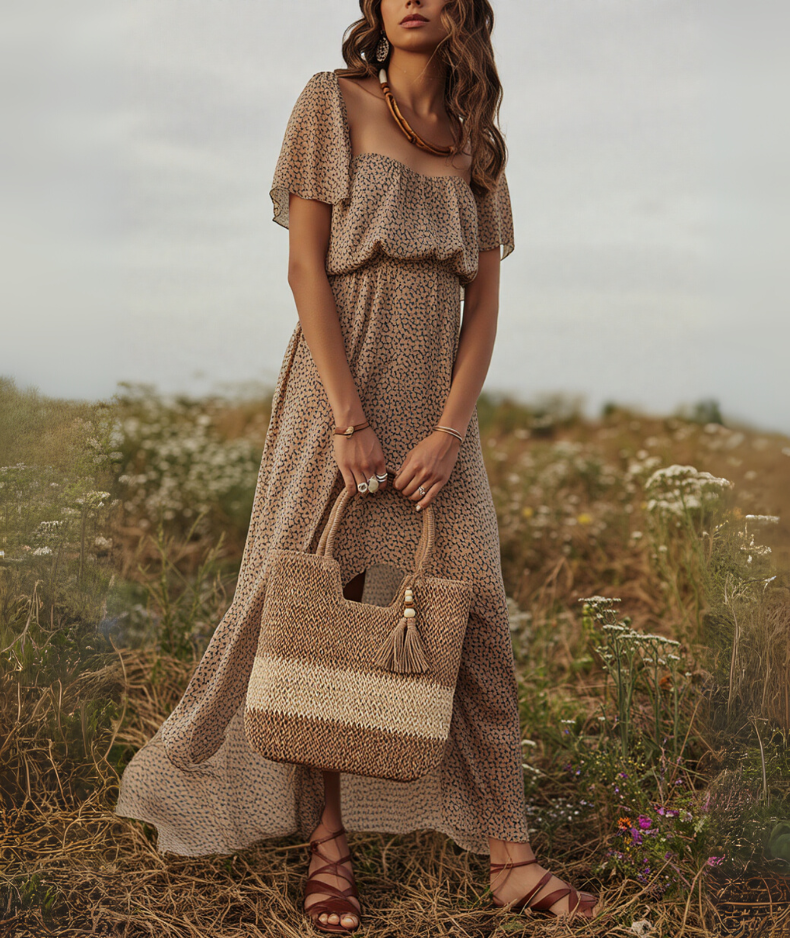 Bolsa feminina de sisal moda praia verão - Solare