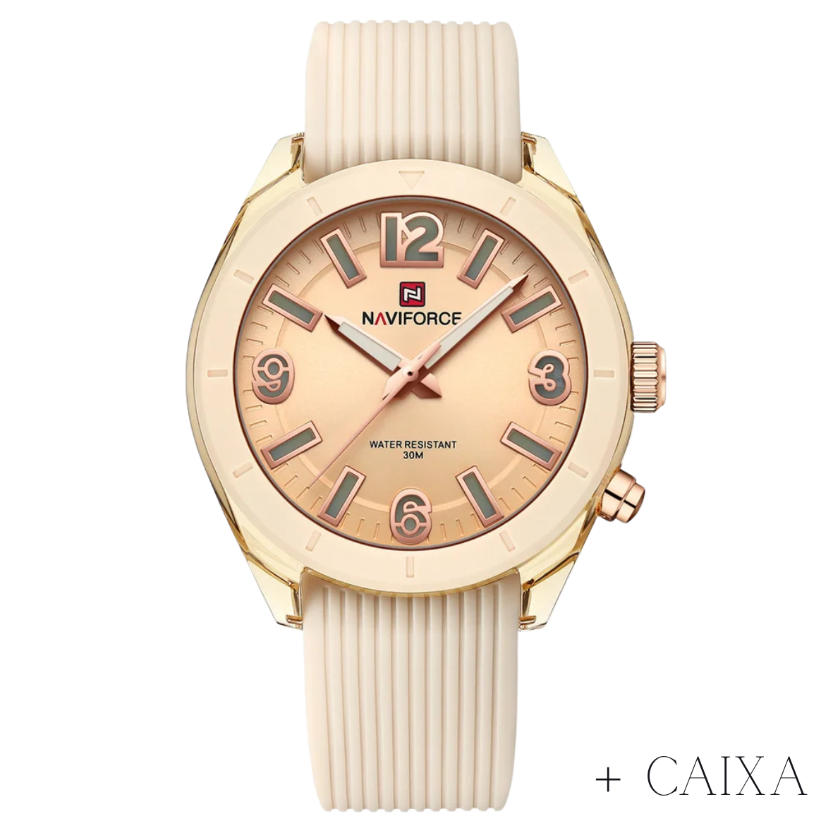 Relógio feminino quartzo silicone a prova d'agua