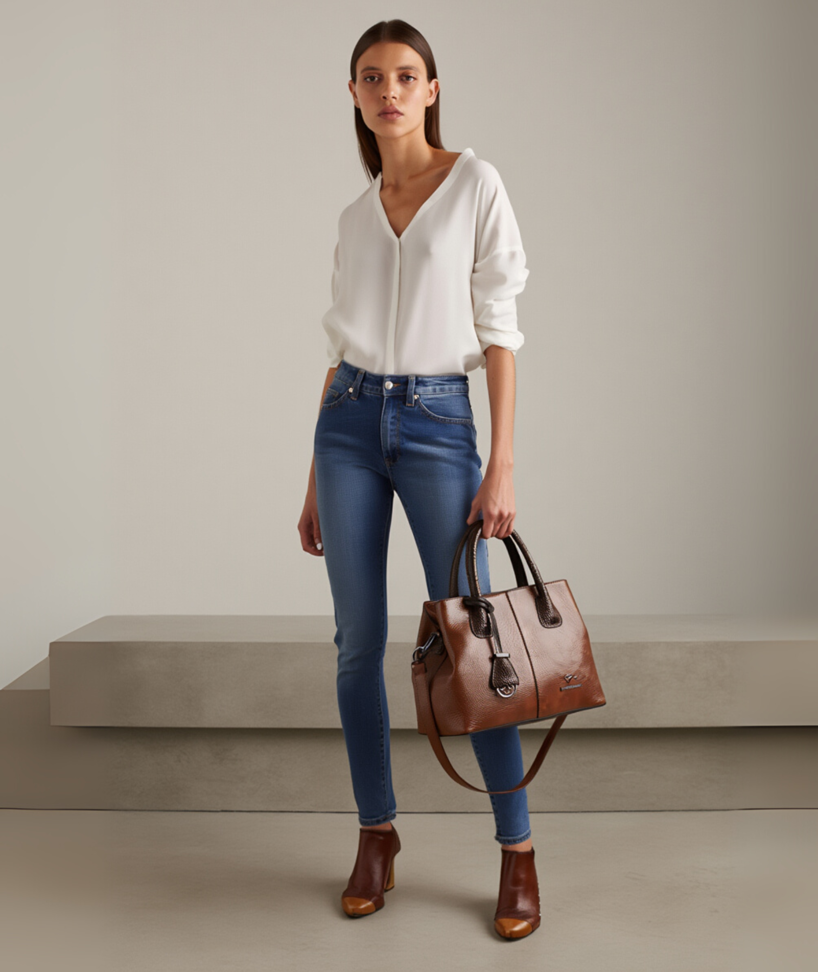 Bolsa feminina de couro - Coraline