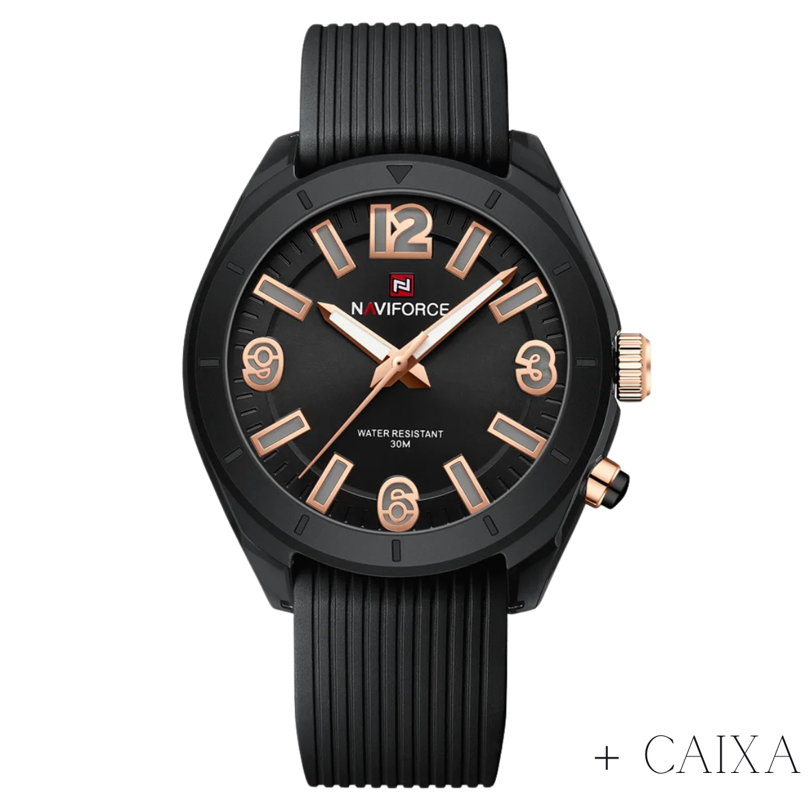 Relógio feminino quartzo silicone a prova d'agua