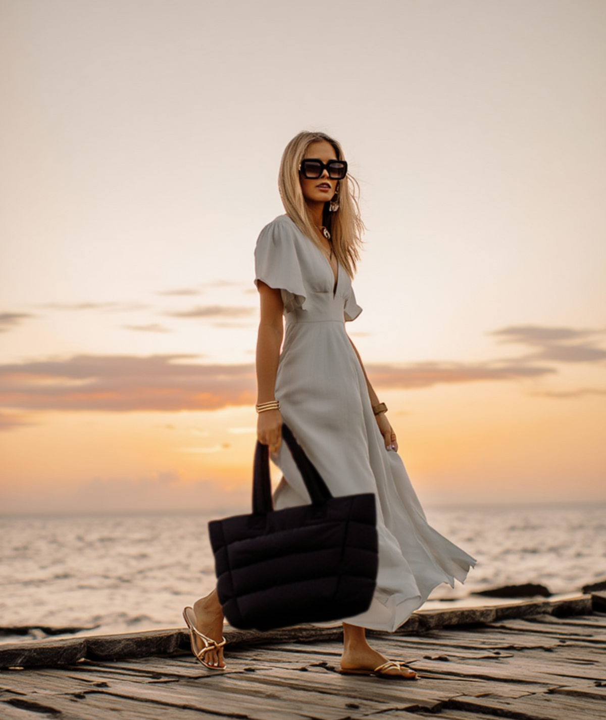 Bolsa grande feminina nylon - Soft Bag