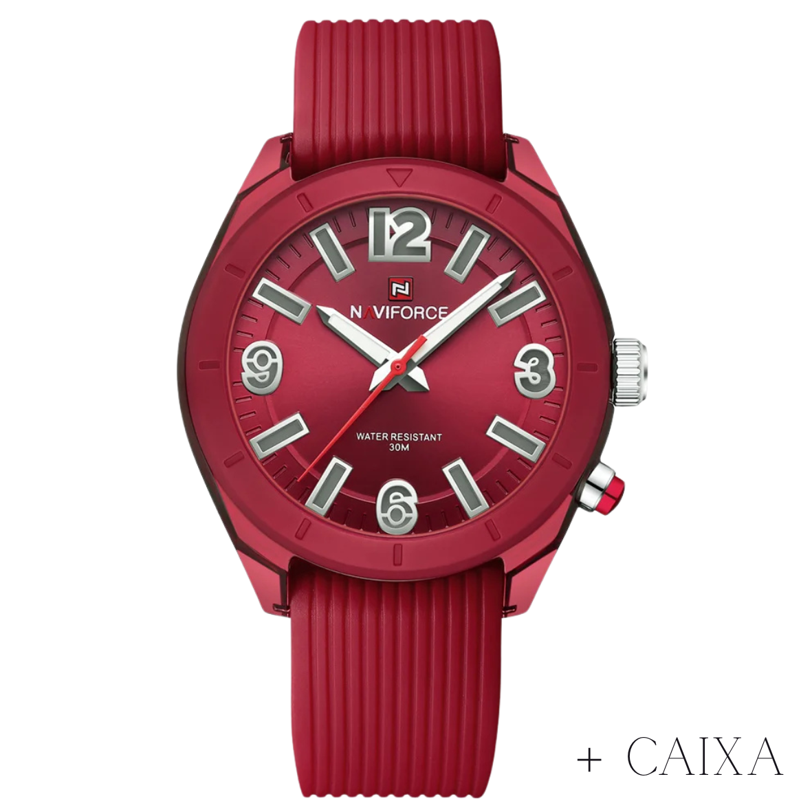 Relógio feminino quartzo silicone a prova d'agua