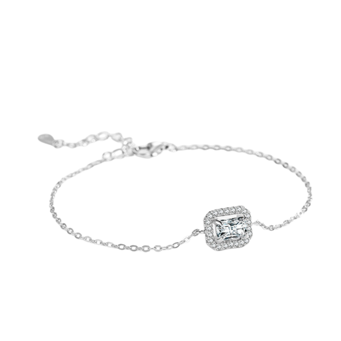 Pulseira feminina de prata 925 - Cristal
