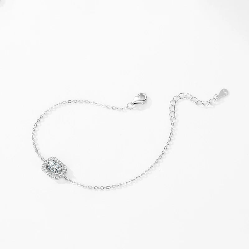 Pulseira feminina de prata 925 - Cristal