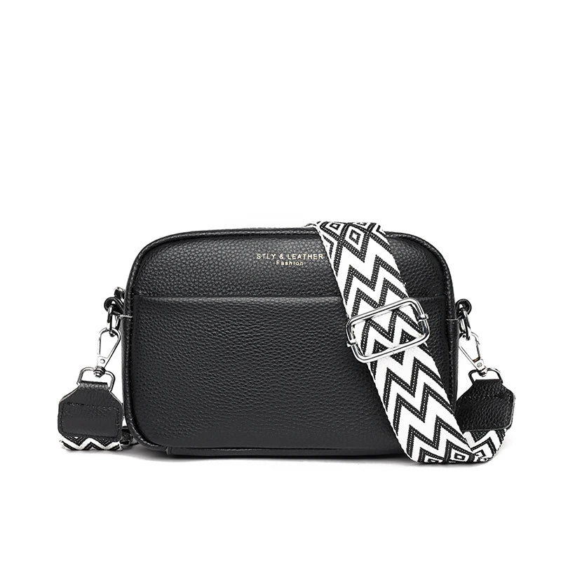 Bolsa feminina de ombro couro colors alça mosaico