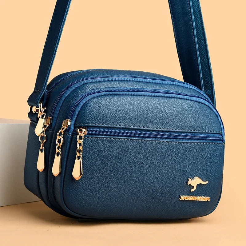 Bolsa feminina de couro genuíno crossbody - Lilit