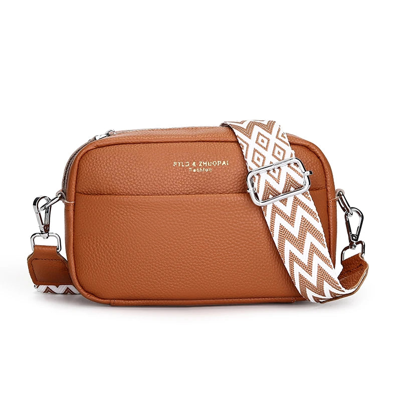 Bolsa feminina de ombro couro colors alça mosaico