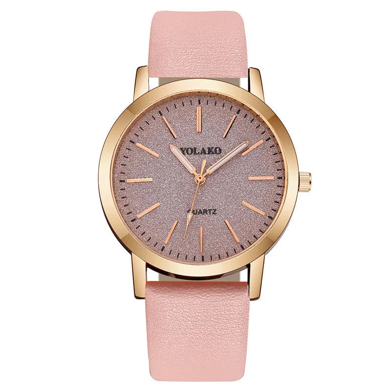 Relógio feminino quartz com pulseira de couro - Paris