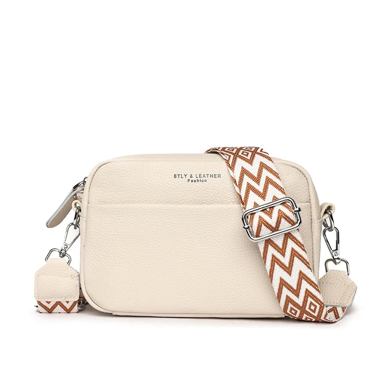 Bolsa feminina de ombro couro colors alça mosaico
