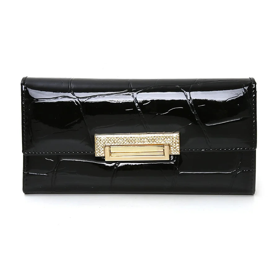 Carteira longa de couro feminina - Crocodile