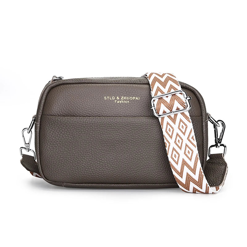 Bolsa feminina de ombro couro colors alça mosaico