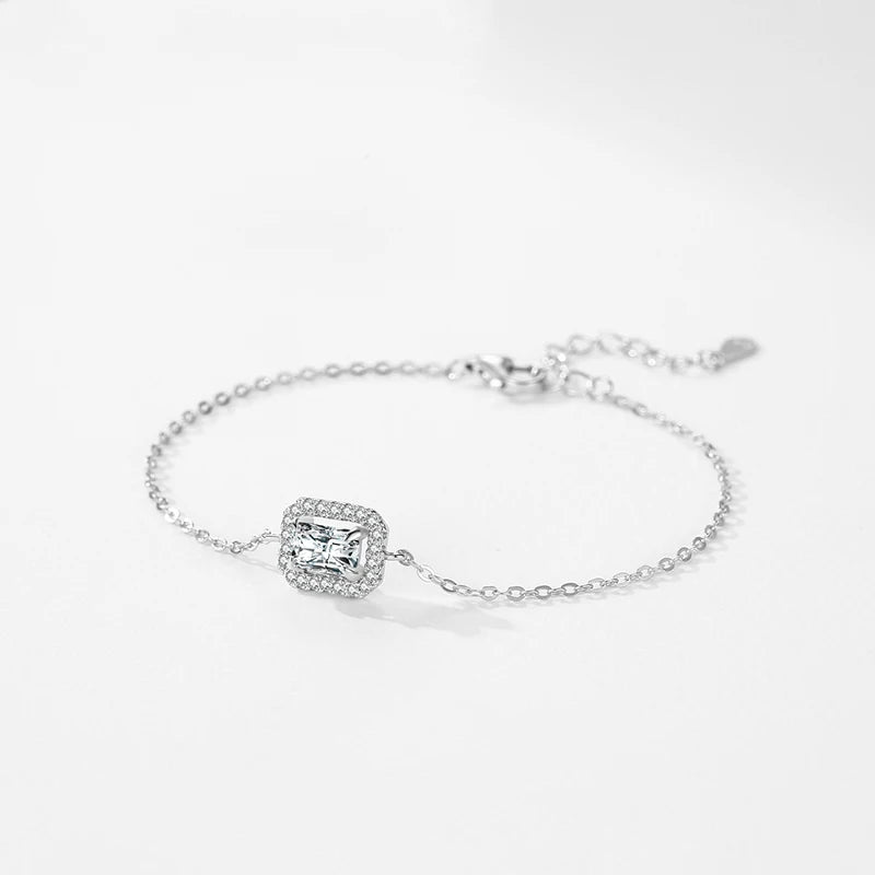 Pulseira feminina de prata 925 - Cristal