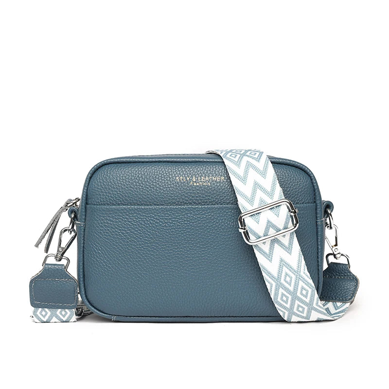 Bolsa feminina de ombro couro colors alça mosaico