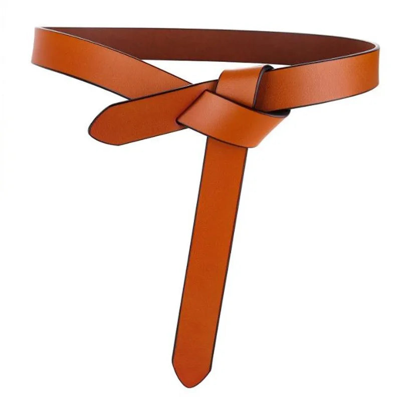 Cinto de couro feminino - Gravata