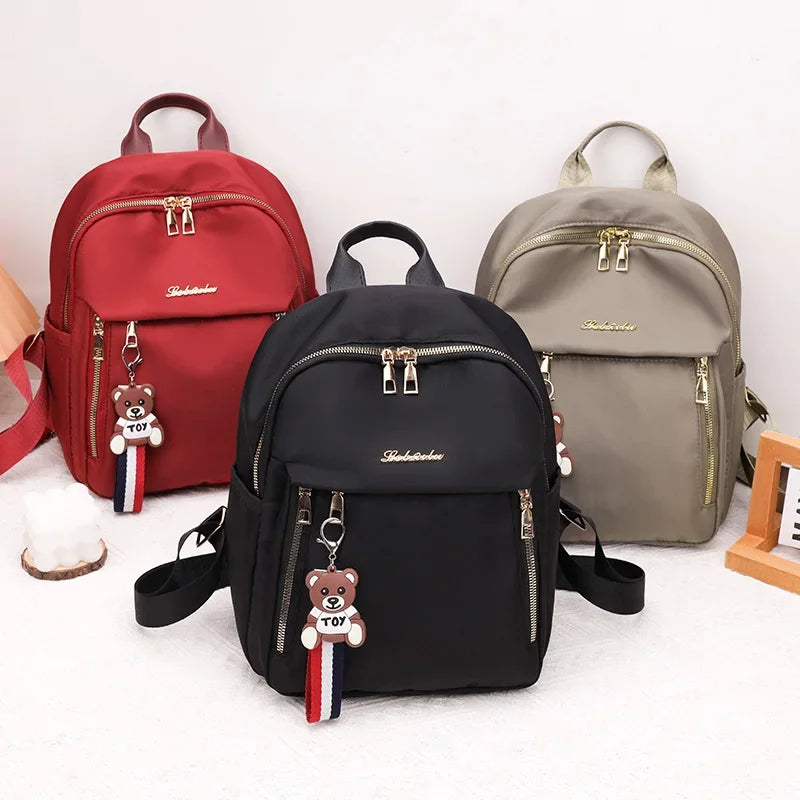 Mochila feminina de poliéster escolar funcional - Little Bear