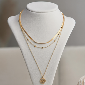 Colar feminino Prata 925 e folheado a ouro - Andrômeda