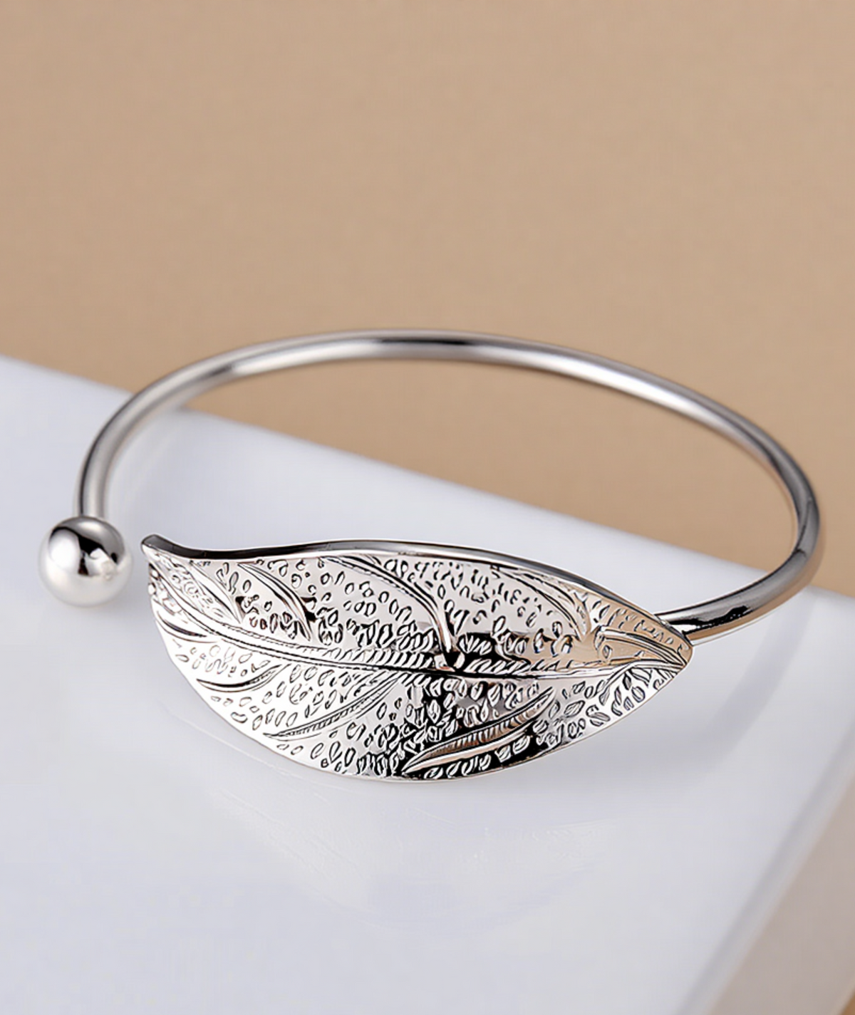 Bracelete feminino em prata 925 - Feuille