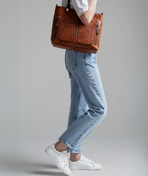 Bolsa feminina grande de couro - Edna