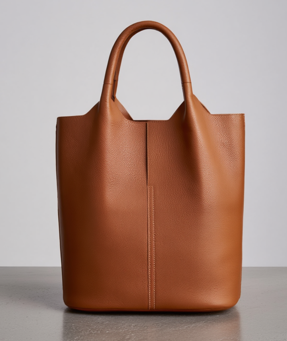 Bolsa feminina grande de couro genuíno