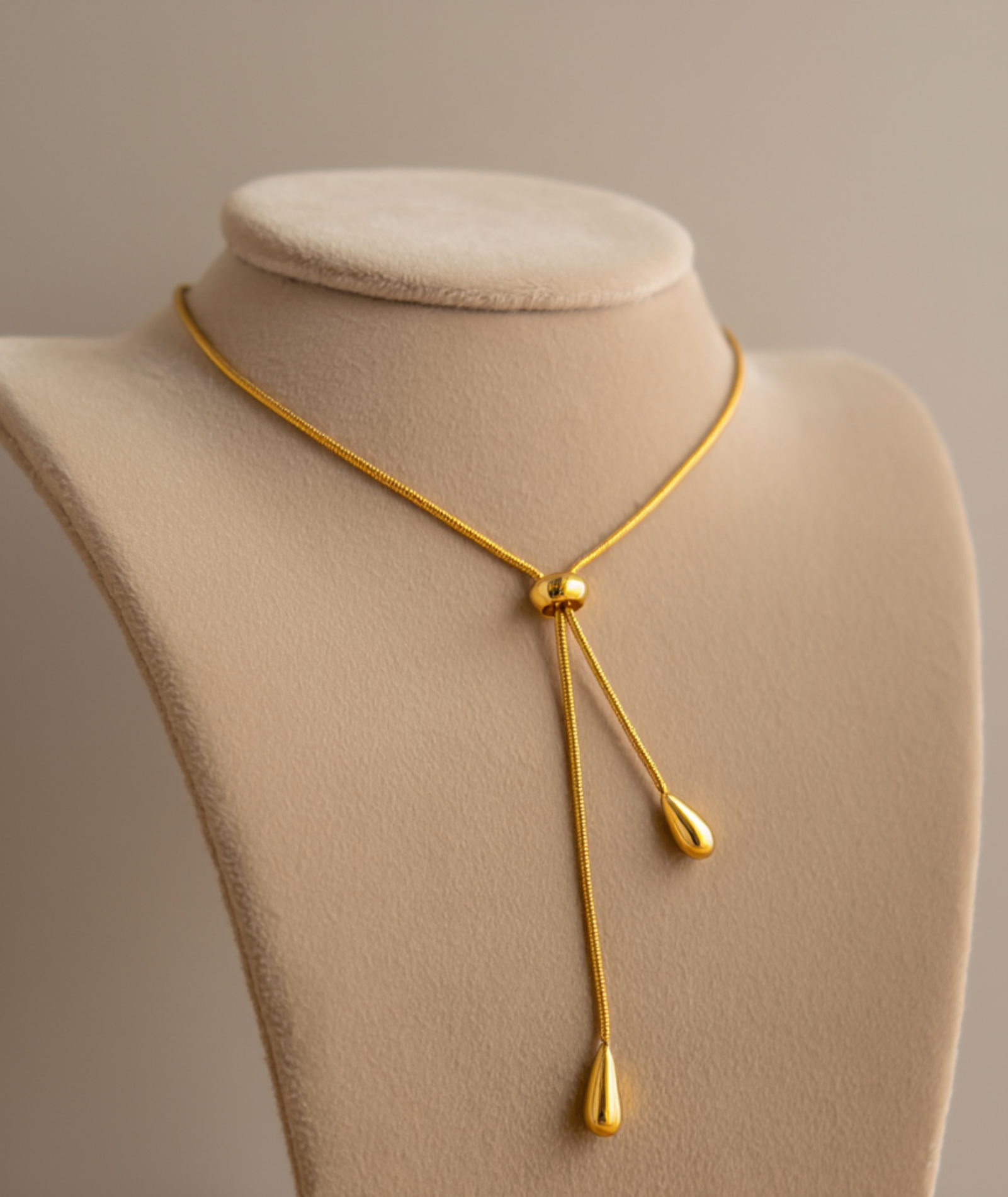 Colar feminino folheado - Golden Drop