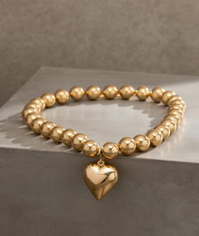 Colar feminino folheado pingente coração