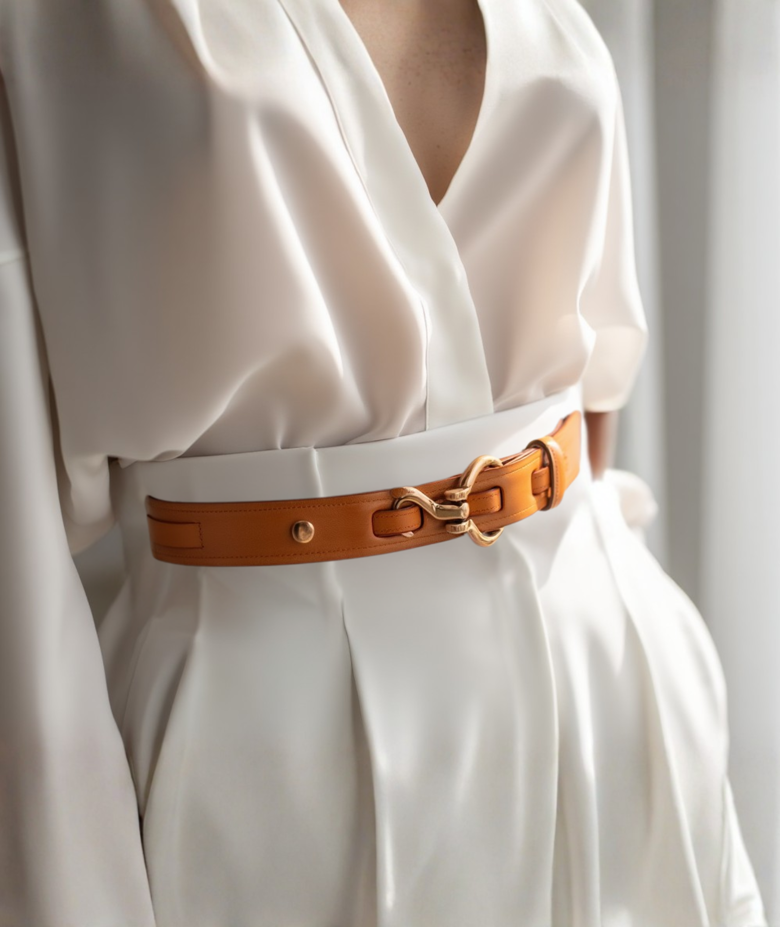 Cinto feminino em couro - Anchor