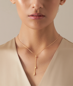 Colar feminino folheado - Golden Drop