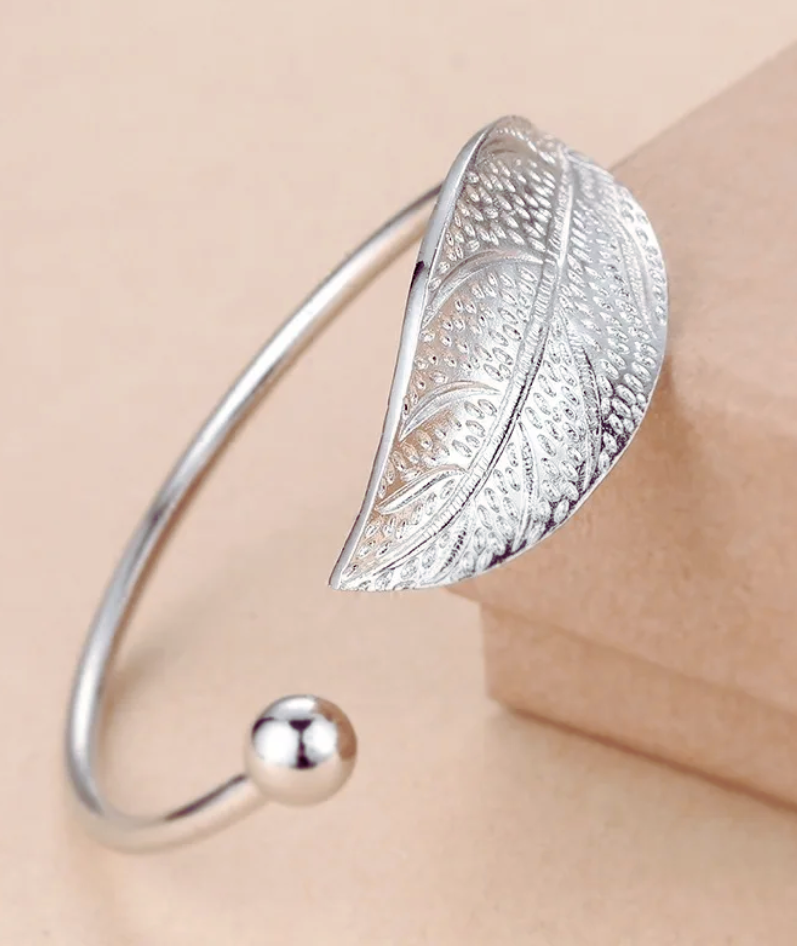 Bracelete feminino em prata 925 - Feuille