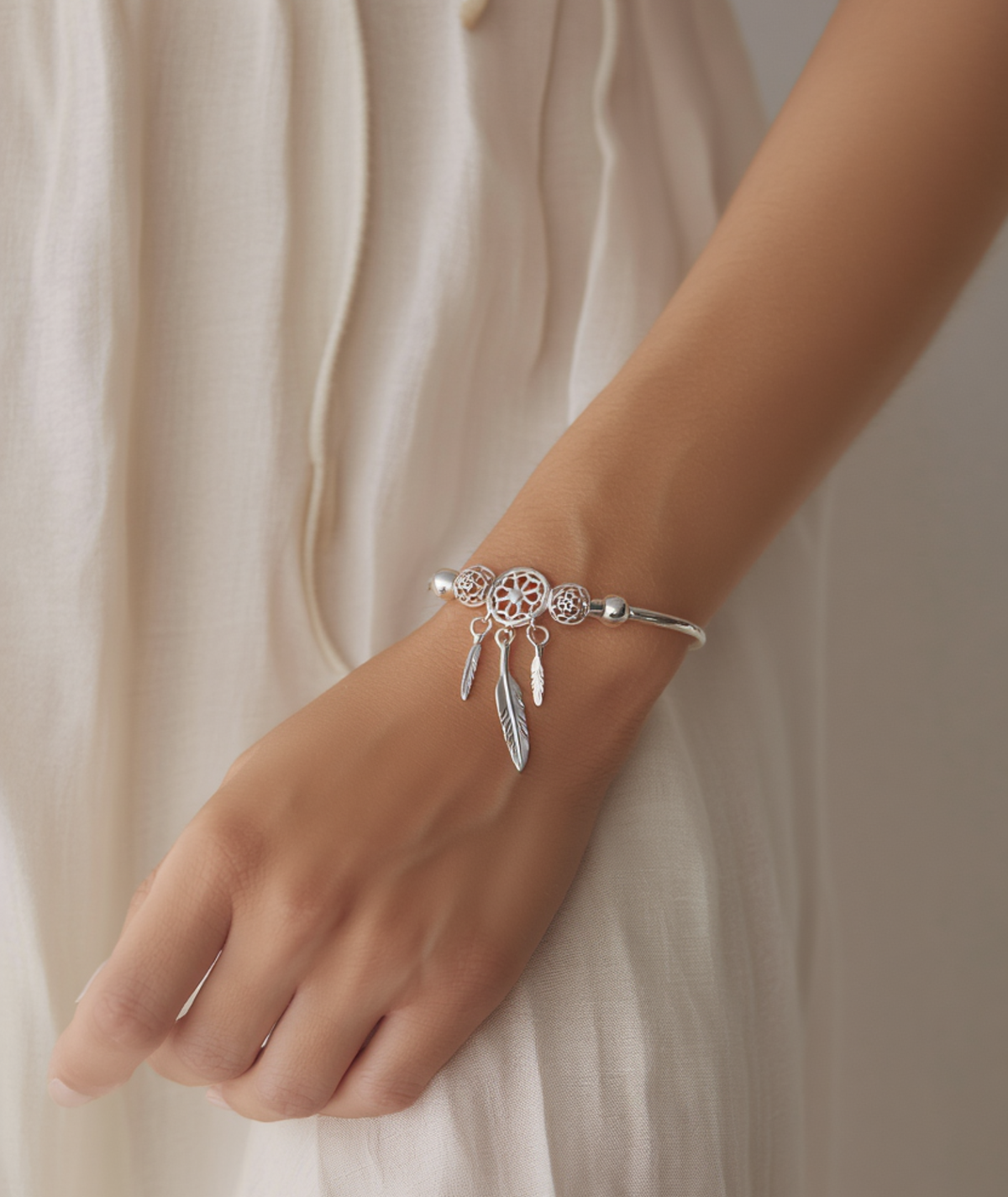 Pulseira feminina de prata 925 esterlina - Pacha