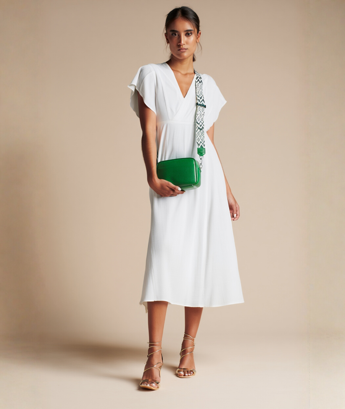 Bolsa feminina de ombro couro colors alça mosaico