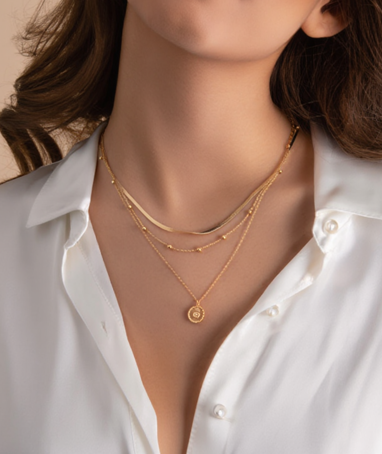 Colar feminino Prata 925 e folheado a ouro - Andrômeda