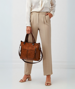 Bolsa feminina grande de couro - Edna