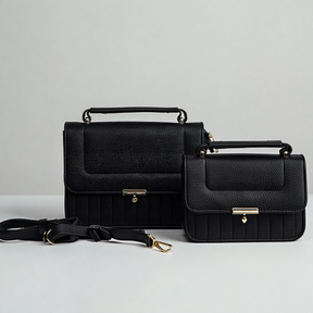 Kit com 2 bolsas de couro com alça adicional - Essencial