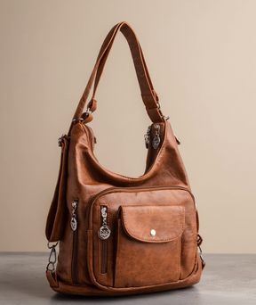 Bolsa feminina de couro ecológico com alça ajustável - Marrocos